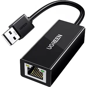 Adaptateur Ugreen 20254 USB 2.0 vers RJ45 Noir