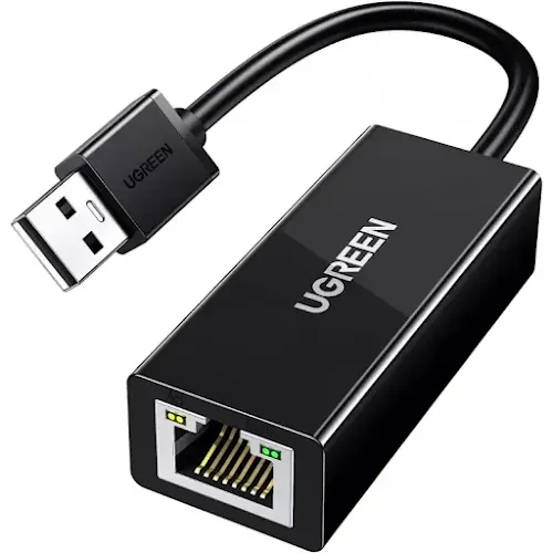 Adaptateur Ugreen 20254 USB 2.0 vers RJ45 Noir