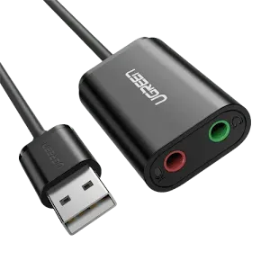 Adaptateur Ugreen 30724 USB vers Jack 3.5mm Noir