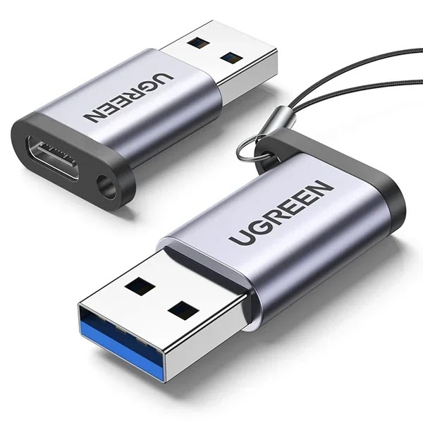 Adaptateur Ugreen 50533 USB 3.0 vers USB-C Femelle Gris
