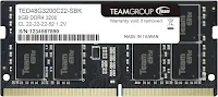 Barrette mémoire Team Group Elite U-DIMM TED48G3200C22-SBK 8 Go DDR4 3200 MHz