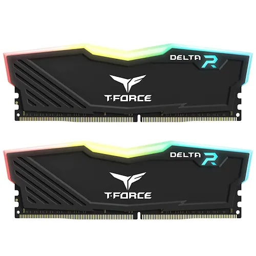 Barrette mémoire Team Group T-Force Delta RGB 32 Go (2x16 Go) DDR4 3200 MHz Noir