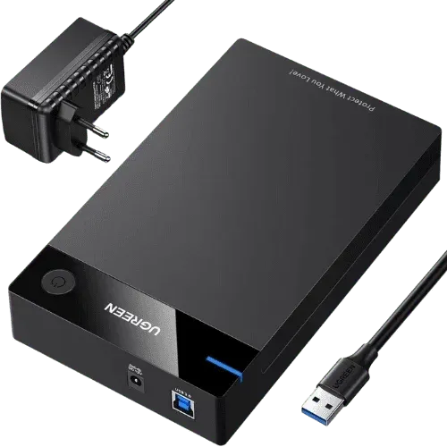 Boîtier externe Ugreen 50422 2.5"/3.5" SATA USB 3.0 Noir