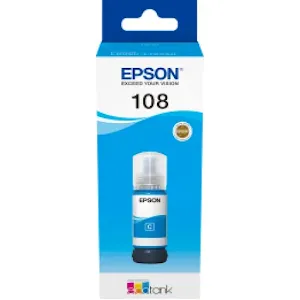 Bouteille D'encre Epson 108 Cyan C13T09C24A Original