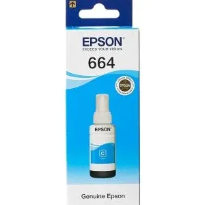 Bouteille D'encre Epson 664 C T6642 Cyan C13T66424A Original