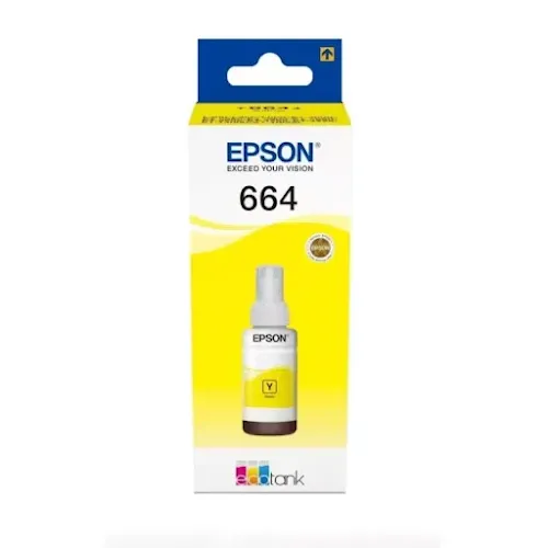 Bouteille D'encre Epson 664 Y T6644 Jaune C13T66444A Original