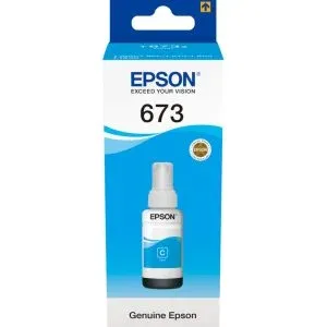Bouteille D'encre Epson 673 C T6732 Cyan C13T67324A Original