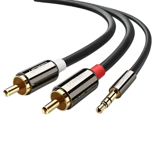 Câble Audio Jack 3.5mm vers RCA Ugreen 10584 Mâle vers Mâle 2m Noir