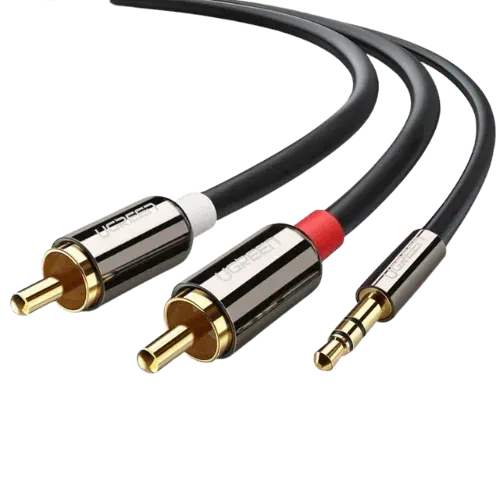 Câble Audio Jack 3.5mm vers RCA Ugreen 10584 Mâle vers Mâle 2m Noir