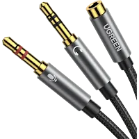 Câble audio Ugreen 20899 Jack 3.5mm Mâle vers Femelle Aluminium