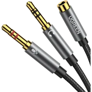 Câble audio Ugreen 20899 Jack 3.5mm Mâle vers Femelle Aluminium
