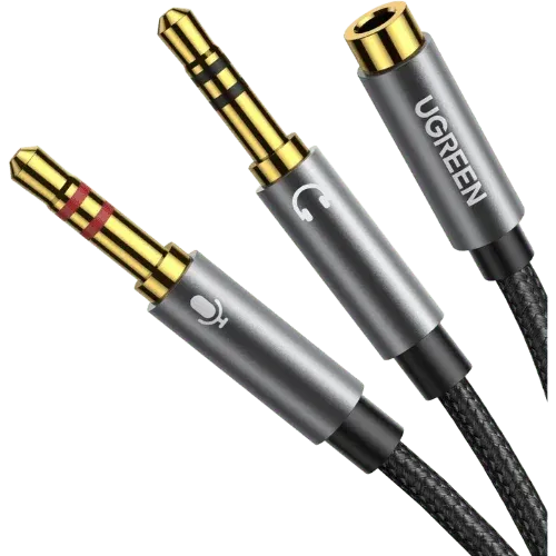 Câble audio Ugreen 20899 Jack 3.5mm Mâle vers Femelle Aluminium