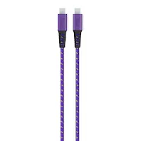 Câble Goui Flex USB-C vers USB-C G-NTCC15-60PY 60W 1.5m Violet et Jaune