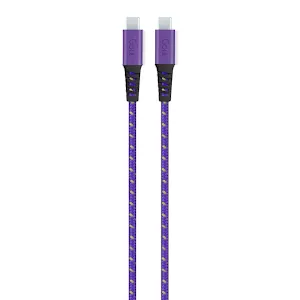 Câble Goui Flex USB-C vers USB-C G-NTCC15-60PY 60W 1.5m Violet et Jaune