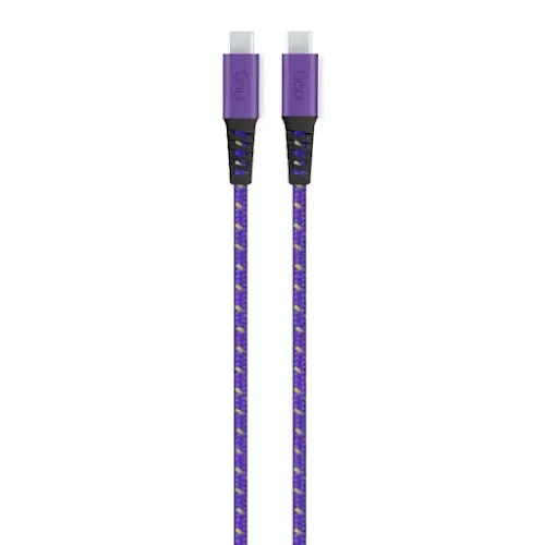 Câble Goui Flex USB-C vers USB-C G-NTCC15-60PY 60W 1.5m Violet et Jaune