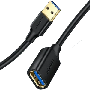 Câble USB 3.0 Ugreen 10368 Mâle vers Femelle 1m Noir