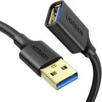 Câble USB 3.0 Ugreen 10373 Mâle vers Femelle 2m Noir