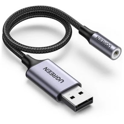 Câble USB-A vers Jack 3.5mm Ugreen 30757 Gris