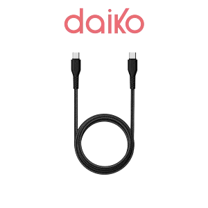 Câble USB-C vers USB-C Daiko CU-CC001DK2MWHN 2m 60W Blanc