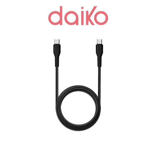 Câble USB-C vers USB-C Daiko CU-CC001DK2MWHN 2m 60W Blanc