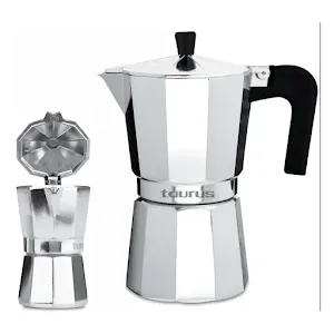 Cafetière Italienne Taurus Pot Della Nonna 9 Tasses Argent