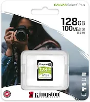 Carte mémoire Kingston Canvas Select Plus 128 Go SDXC UHS-I Class 10