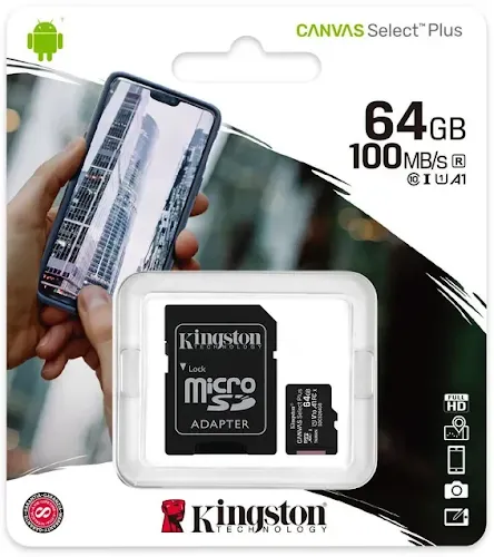 Carte mémoire Kingston Canvas Select Plus 64 Go MicroSDXC