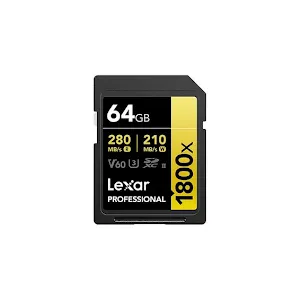 Carte mémoire Lexar Professional 1800x GOLD SDXC UHS-II 64 Go