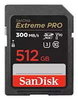 Carte mémoire SanDisk Extreme Pro 512 Go SDXC
