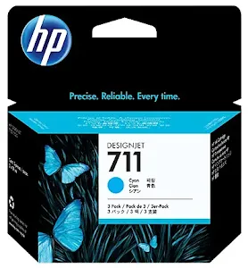 Cartouche Hp 711 Cyan CZ134A Hp Encre Original Pack 3en1