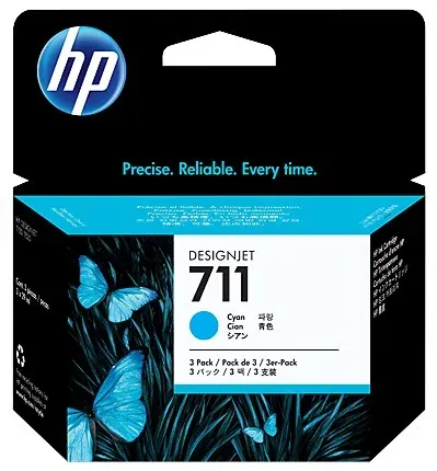Cartouche Hp 711 Cyan CZ134A Hp Encre Original Pack 3en1