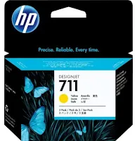 Cartouche Hp 711 Jaune CZ136A Hp Encre Original Pack 3en1