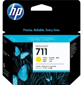 Cartouche Hp 711 Jaune CZ136A Hp Encre Original Pack 3en1