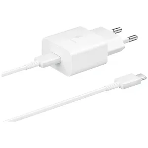 Chargeur secteur Samsung EP-T1510 15W avec Câble USB-C Blanc