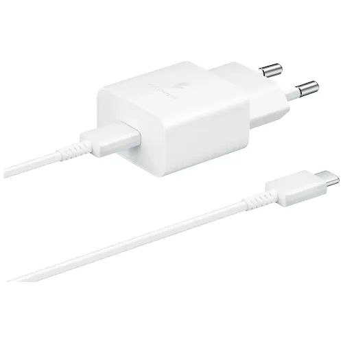 Chargeur secteur Samsung EP-T1510 15W avec Câble USB-C Blanc