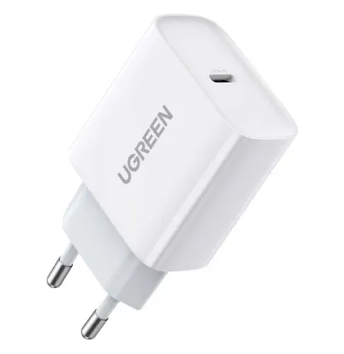 Chargeur secteur Ugreen 50698 USB-C 20W avec Câble Lightning 1m Blanc