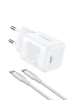 Chargeur secteur Ugreen 65013 GaN USB-C 30W avec Câble Blanc