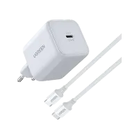 Chargeur secteur Ugreen 65055 GaN USB-C 45W avec Câble Blanc