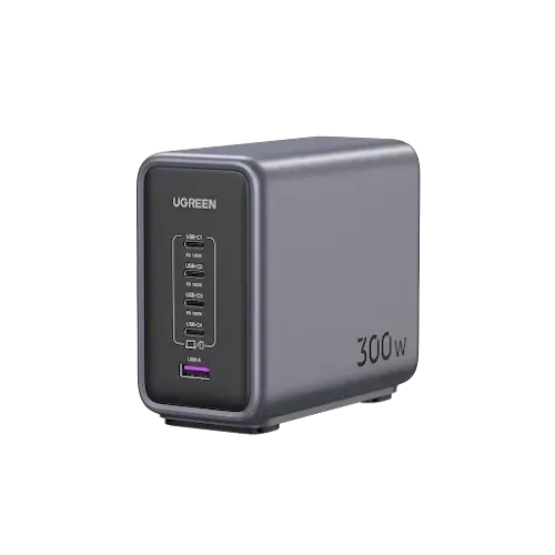 Chargeur secteur Ugreen Nexode CD333 90903B GaN 300W 5 Ports Gris