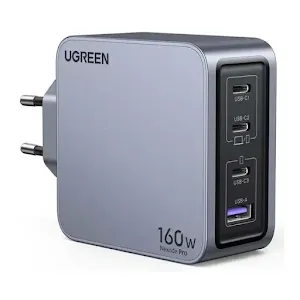 Chargeur secteur Ugreen Nexode Pro 25877 160W GaN 4 Ports Noir