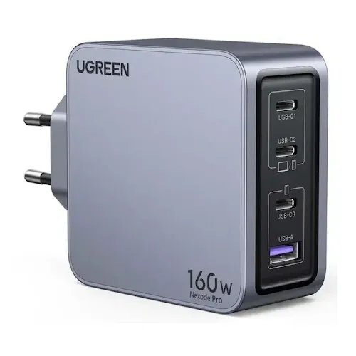 Chargeur secteur Ugreen Nexode Pro 25877 160W GaN 4 Ports Noir