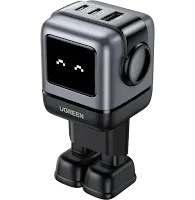 Chargeur secteur Ugreen Uno 25685B 65W GaN 3 Ports Noir