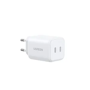 Chargeur secteur Ugreen X526 65154 GaN 2x USB-C 45W Blanc