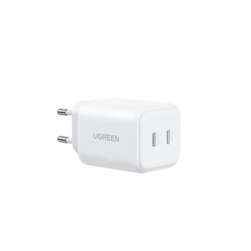 Chargeur secteur Ugreen X526 65154 GaN 2x USB-C 45W Blanc