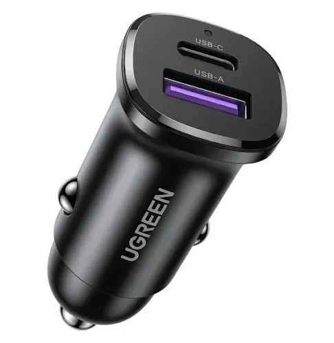 Chargeur voiture Ugreen 25845 30W USB-C / USB-A