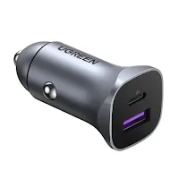 Chargeur voiture Ugreen CD130 40858 30W USB-C / USB-A Gris