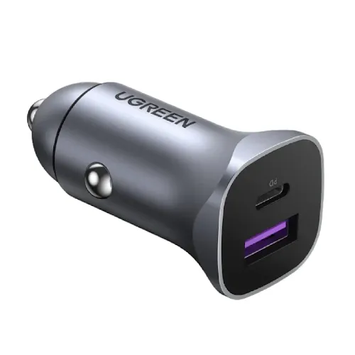 Chargeur voiture Ugreen CD130 40858 30W USB-C / USB-A Gris