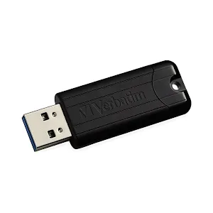 Clé USB Verbatim PinStripe 128GB USB 3.2 Noir 49319