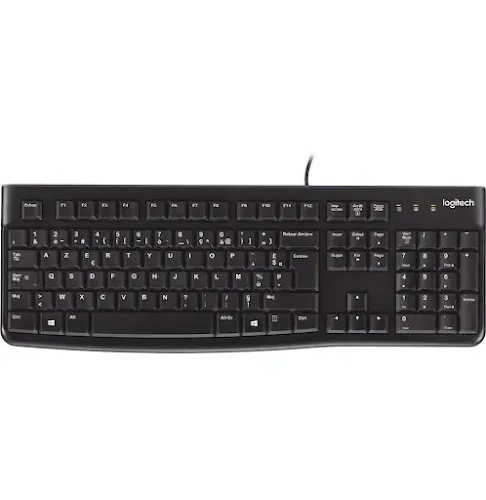 Clavier Logitech K120 USB AZERTY Noir