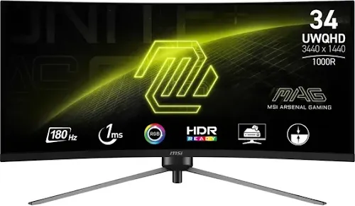 Écran Incurvé Gaming MSI MAG 345CQR 34" UWQHD